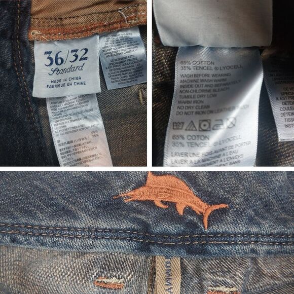 Tommy Bahama Mens 36x32 (Fit 36x33) Standard Straight Leg Jeans Soft Denim Relax - Picture 5 of 8